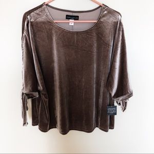 Velvet Simply Styled Boxy Top w/ Cold Shoulder